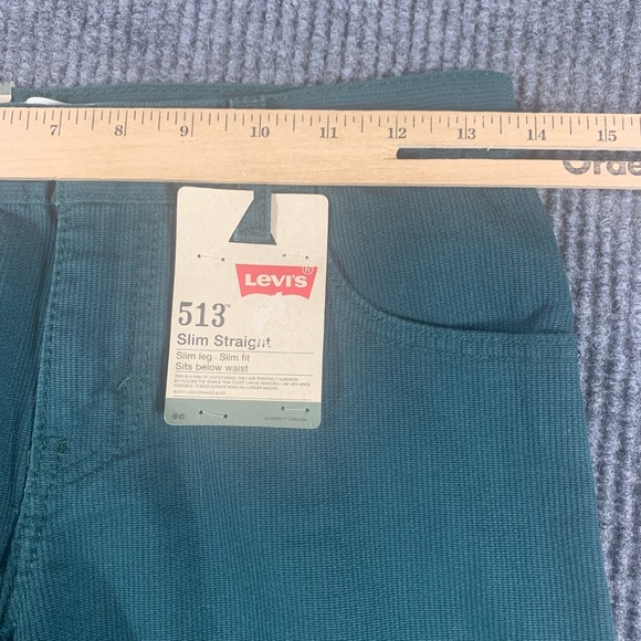 Levis Jeans Boys 14 Dream Corduroy 513 Slim Straight Ponderosa Pine 28x28 NWT - Picture 11 of 16